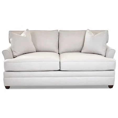 Transitional Apartment Sofa with Flared Arms
